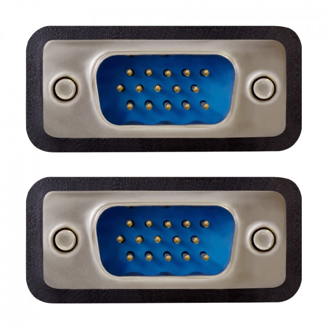 Кабель SVGA  серый  1.8м   dual link 15M / 15M  ферритовые кольца 15M / 15M Premium, 28/28 AWG, двойной экран Greenconnect VGA (m) - VGA (m) 1.8м