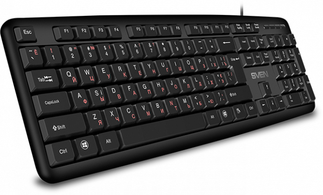 Клавиатура SVEN KB-S230 чёрная (104кл, каб. 2м) Sven KB-S230