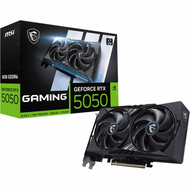 Видеокарта MSI GeForce RTX 5050 8G GAMING — для бизнеса и офиса Видеокарта MSI GeForce RTX 5050 8G GAMING — для бизнеса и офиса