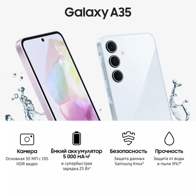 Смартфон Samsung SM-A356ELBGCAU — для бизнеса и офиса Смартфон Samsung SM-A356ELBGCAU — для бизнеса и офиса