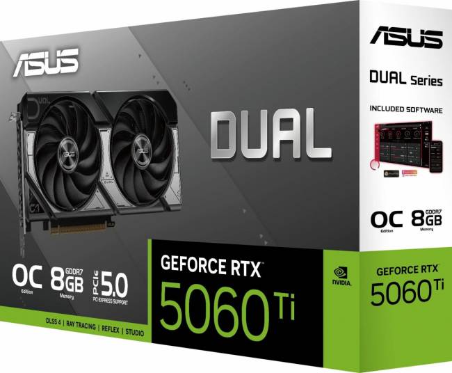 Видеокарта ASUS DUAL-RTX5060TI-O8G — для бизнеса и офиса