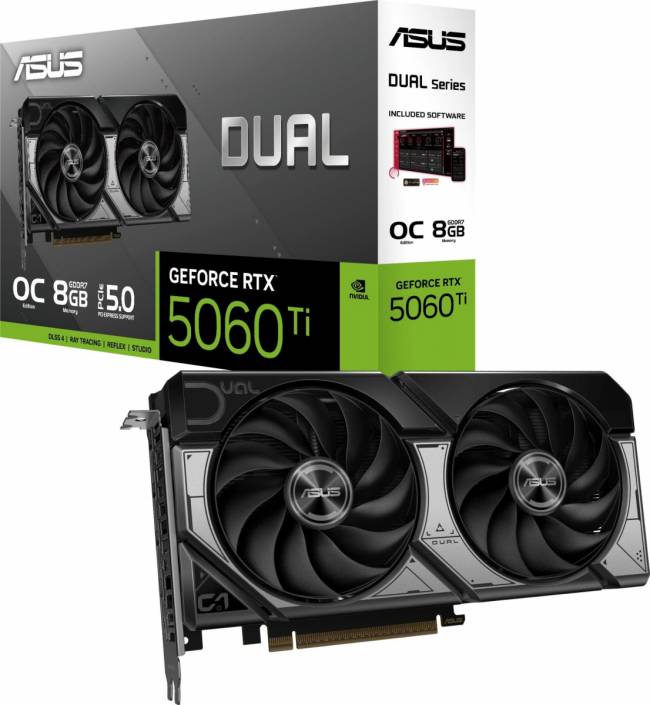 Видеокарта ASUS DUAL-RTX5060TI-O8G — для бизнеса и офиса