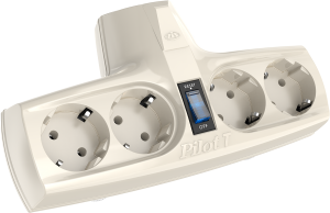 Разветвитель ZIS Pilot T, 4 розетки (евро с заземлением) ZIS Pilot T (4 розетки)