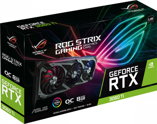 Видеокарта ASUS ROG-STRIX-RTX3060TI-O8G-V2-GAMING — для бизнеса и офиса