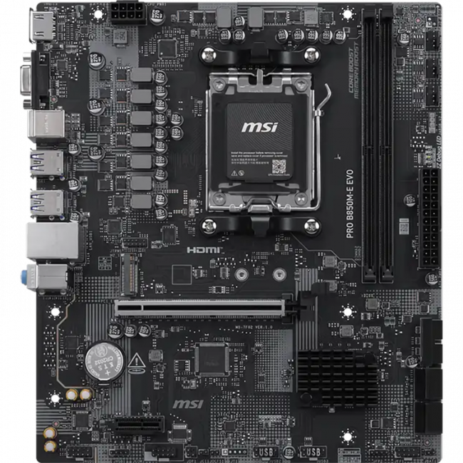 Материнская плата MSI PRO B850M-E EVO — для бизнеса и офиса