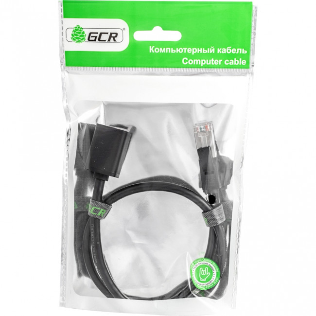 GCR Удлинитель патч-корда прямой 0.15m, FTP медь, кат.6, черный, никелированный коннектор, 24 AWG, Premium ethernet high speed 10 Гбит/с, RJ45, T568B, GCR-51571 Greenconnect GCR-51571 — для бизнеса и офиса