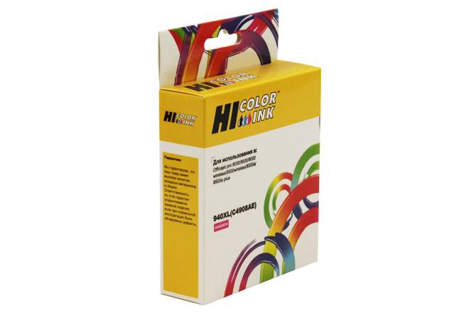 Картридж Hi-Black (HB-C4908AE) для HP Officejet Pro 8000/8500, №940XL, M — для бизнеса и офиса