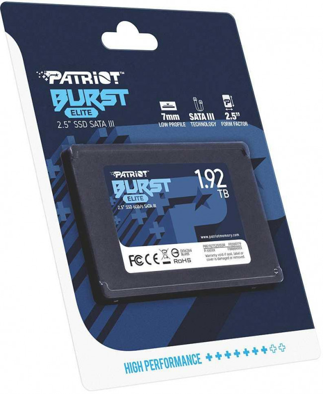 Накопитель SSD Patriot PBE192TS25SSDR — для бизнеса и офиса