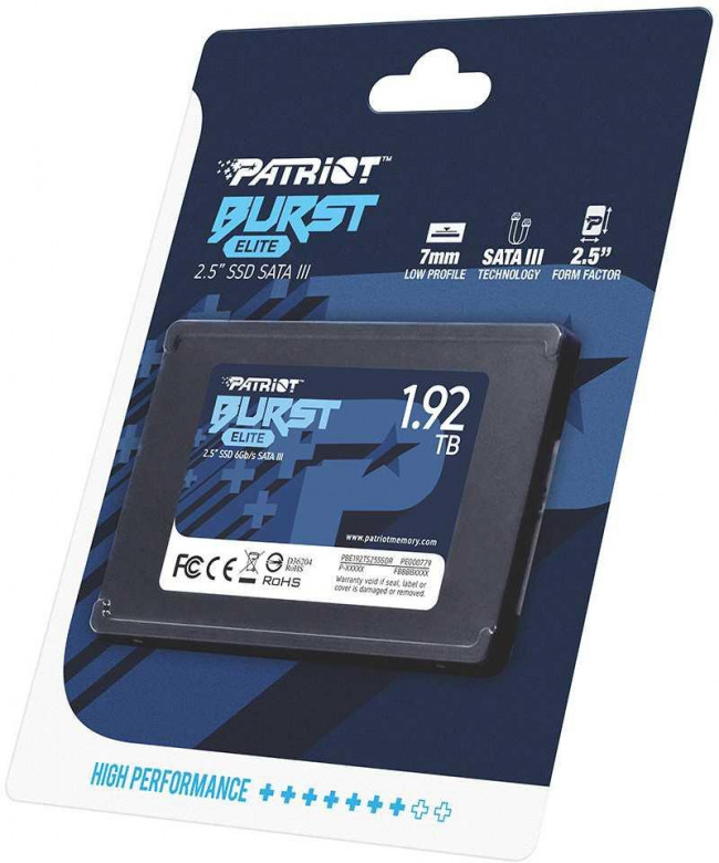 Накопитель SSD Patriot PBE192TS25SSDR — для бизнеса и офиса