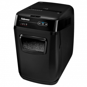 Шредер Fellowes® AutoMax® 150C, автоподача, DIN P-4, 4х38мм, 150лст. авто, 8 ручн., 32 лтр., авторев, шт Fellowes AutoMax 150C