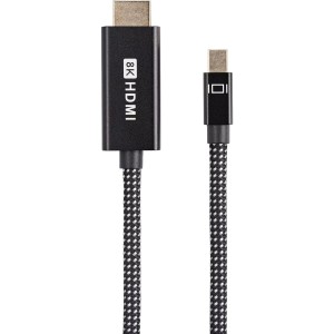 Кабель miniDisplayPort M-> HDMI M 4K@120Hz/8K@30Hz 1.8m Telecom,оплетка (TA820M-1.8M) Кабель-переходник Telecom Mini DisplayPort M/HDMI M (TA820M-1.8M)