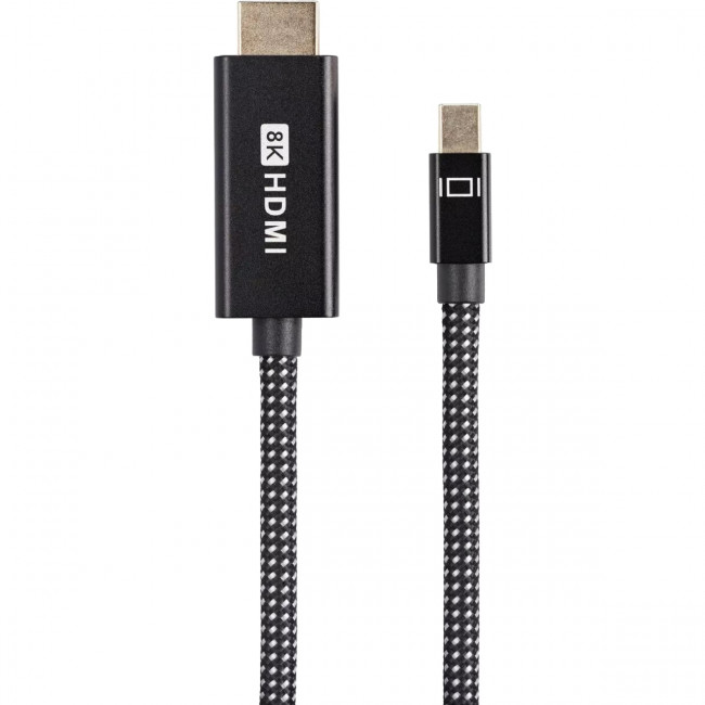 Кабель miniDisplayPort M-> HDMI M 4K@120Hz/8K@30Hz 1.8m Telecom,оплетка (TA820M-1.8M) Кабель-переходник Telecom Mini DisplayPort M/HDMI M (TA820M-1.8M) — для бизнеса и офиса