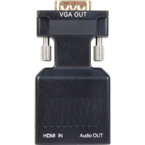Переходник HDMI(F) --> VGA(M)+audio,1080*60Hz, VCOM <CA336A> Переходник VCOM HDMI F/VGA M+mini jack 3.5 mm M (CA336A)