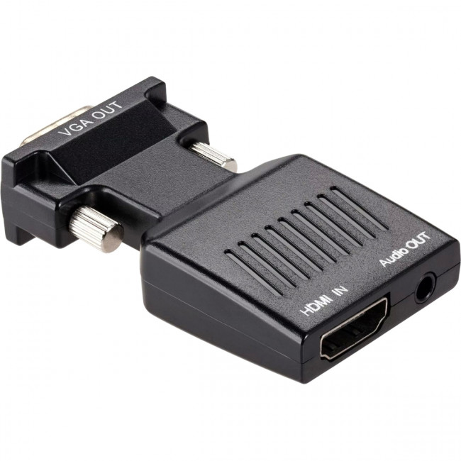 Переходник HDMI(F) --> VGA(M)+audio,1080*60Hz, VCOM <CA336A> Переходник VCOM HDMI F/VGA M+mini jack 3.5 mm M (CA336A)