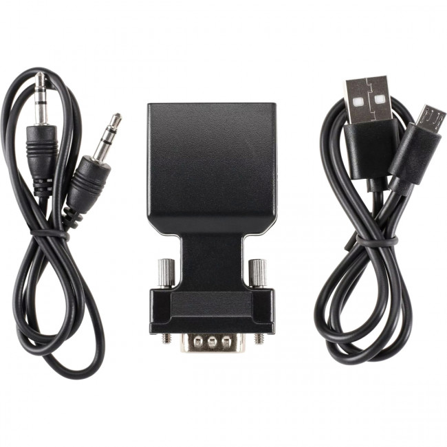 Переходник HDMI(F) --> VGA(M)+audio,1080*60Hz, VCOM <CA336A> Переходник VCOM HDMI F/VGA M+mini jack 3.5 mm M (CA336A)