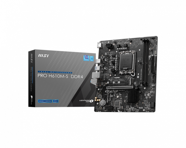 Материнская плата MSI PRO H610M-S DDR4 — для бизнеса и офиса