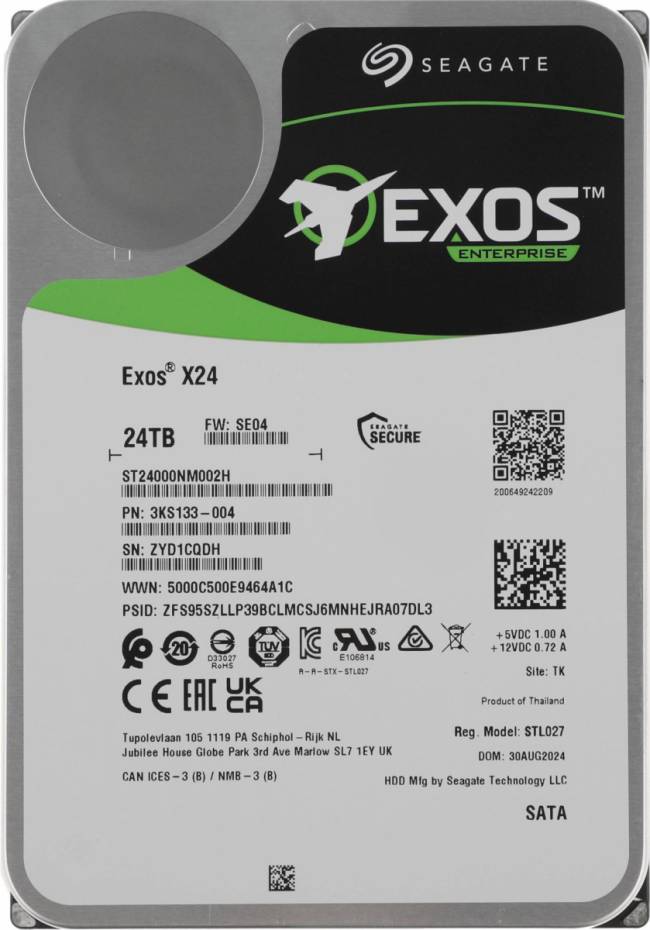 Жесткий диск Seagate ST24000NM002H — для бизнеса и офиса