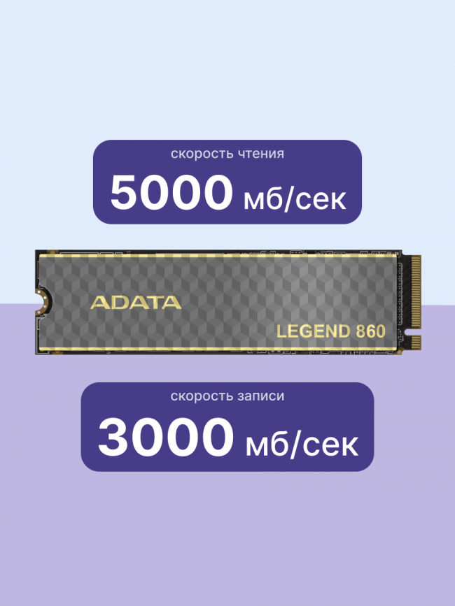 Твердотельный накопитель ADATA SSD LEGEND 860 (SLEG-860-500GCS) — для бизнеса и офиса