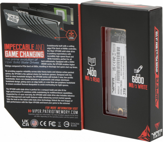 Накопитель SSD Patriot VP4300-2TBM28H — для бизнеса и офиса