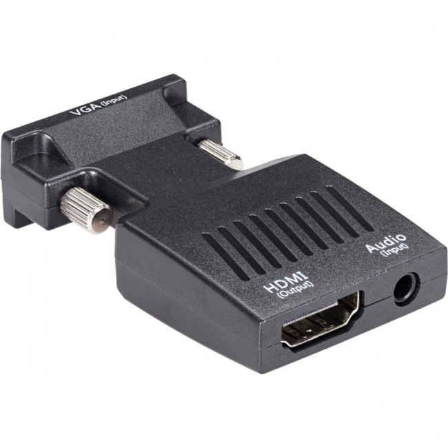 Переходник VGA(M)+audio+microUSB --> HDMI(F)1080*60Hz, VCOM <CA337A> Переходник VCOM HDMI F/VGA M+mini jack 3.5 mm M+microUSB M (CA337A)