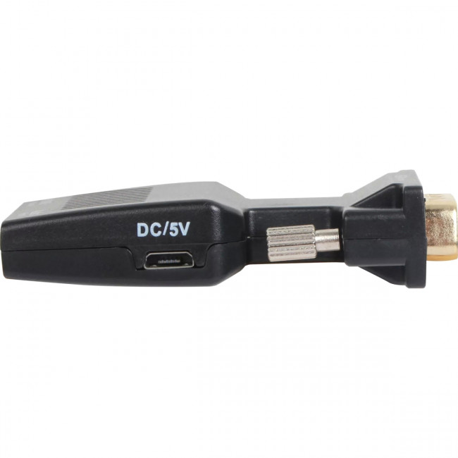 Переходник VGA(M)+audio+microUSB --> HDMI(F)1080*60Hz, VCOM <CA337A> Переходник VCOM HDMI F/VGA M+mini jack 3.5 mm M+microUSB M (CA337A)
