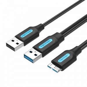 Кабель Vention USB 3.0 AM/micro B, USB 2.0 AM - 1м Vention USB 3.0 AM / micro B, USB 2.0 AM (CQPBF)