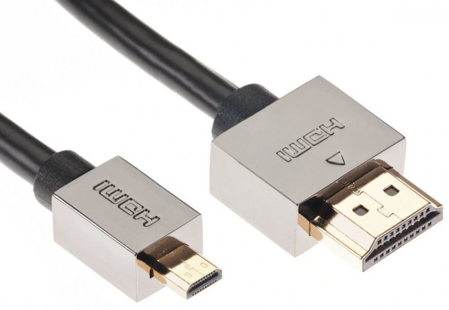 Кабель HDMI-19M --MicroHDMI-19M ver 2.0+3D/Ethernet,1.5m метал разъемы VCOM <CG506AD-1.5M> VCOM HDMI (m) - micro-HDMI (m) 1.5м — для бизнеса и офиса