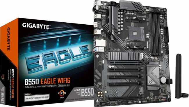 Материнская плата Gigabyte B550 EAGLE WIFI6 — для бизнеса и офиса Материнская плата Gigabyte B550 EAGLE WIFI6 — для бизнеса и офиса