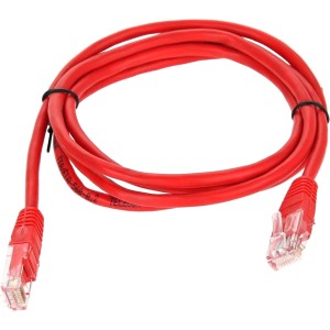 Патчкорд литой "Telecom" UTP кат.5е 1,5м красный VCOM NA102-R-1.5M