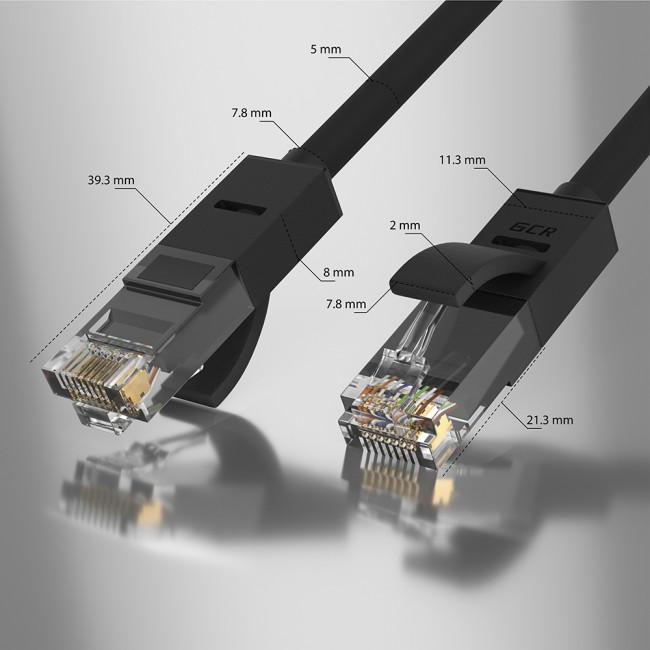 GCR Патч-корд прямой 4.5m UTP кат.5e, черный, позолоченные контакты, 24 AWG, литой, GCR, ethernet high speed 1 Гбит/с, RJ45, T568B, GCR-51549 Greenconnect RJ45(m) - RJ45(m) Cat. 5e UTP 4.5м черный — для бизнеса и офиса GCR Патч-корд прямой 4.5m UTP кат.5e, черный, позолоченные контакты, 24 AWG, литой, GCR, ethernet high speed 1 Гбит/с, RJ45, T568B, GCR-51549 Greenconnect RJ45(m) - RJ45(m) Cat. 5e UTP 4.5м черный — для бизнеса и офиса