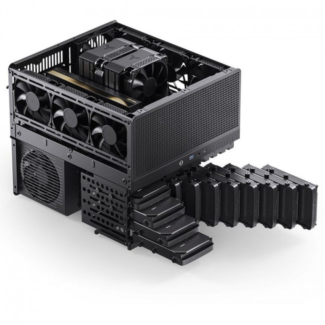 Корпус без блока питания JONSBO N5 Black — для бизнеса и офиса Корпус без блока питания JONSBO N5 Black — для бизнеса и офиса