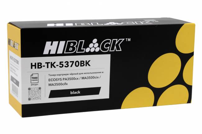 Тонер-картридж Hi-Black (HB-TK-5370Bk) для Kyocera ECOSYS PA3500/PA3500cx/MA3500/MA3500cix, Bk, 7K — для бизнеса и офиса