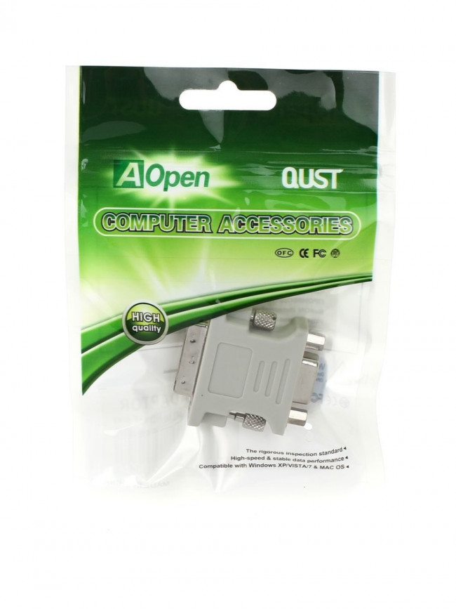 Переходник DVI-I --> VGA(15F) Aopen/Qust <ACA301> Aopen DVI-I --> VGA(15F)