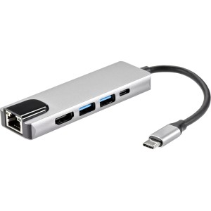 Адаптер USB 3.1 Type-Cm ->HDMI A(m) 4K@30Hz, RJ45, 2XUSB3.0, PD, iOpen <ACU435M> Адаптер iOpen USB 3.1 Type-C M/HDMI F+RJ45+USB 3.0+USB Type-C F (ACU435M)