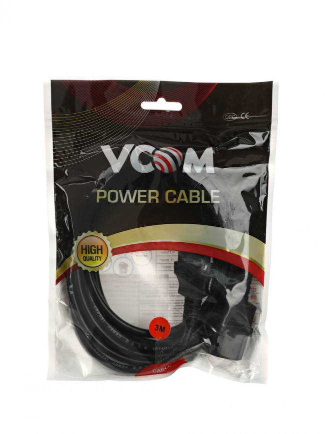 Кабель монитор - компьютер 220V (UPS -> устройство) <VDE> 3G*0.75mm2 VCOM <CE001-CU0.75-3>, 3,0м VCOM CE001-CU0.75-3M Кабель монитор - компьютер 220V (UPS -> устройство) <VDE> 3G*0.75mm2 VCOM <CE001-CU0.75-3>, 3,0м VCOM CE001-CU0.75-3M
