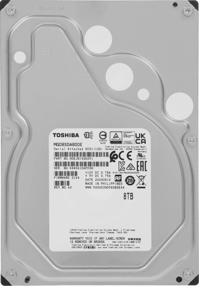 Жесткий диск Toshiba MG08SDA800E — для бизнеса и офиса Жесткий диск Toshiba MG08SDA800E — для бизнеса и офиса