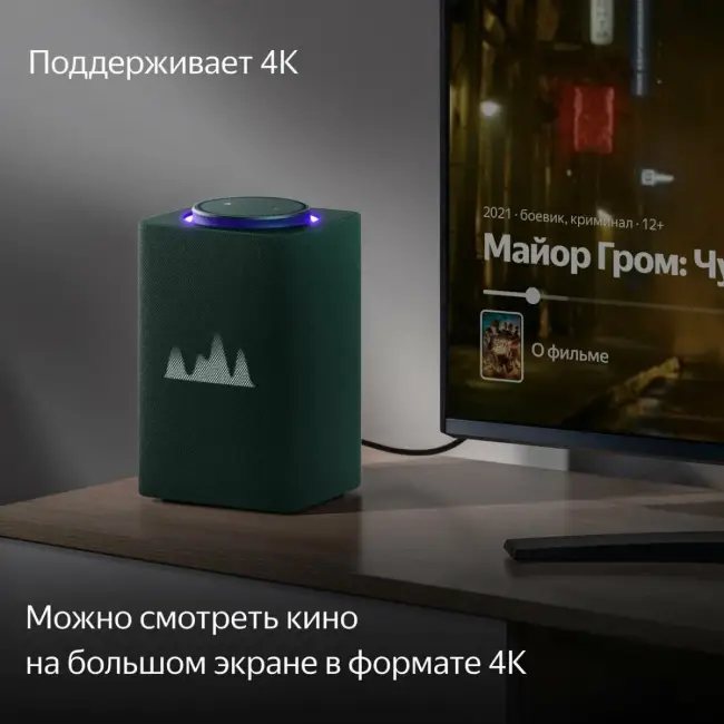 Умная колонка Умная колонка Яндекс Станция Макс с Zigbee, модель YNDX-00053 (зеленый) — для бизнеса и офиса