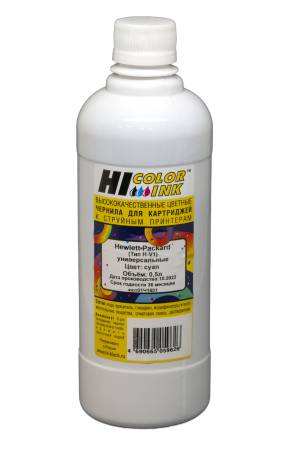 Чернила Hi-Black Универсальные для HP (Тип H-V1), C, 0,5 л.