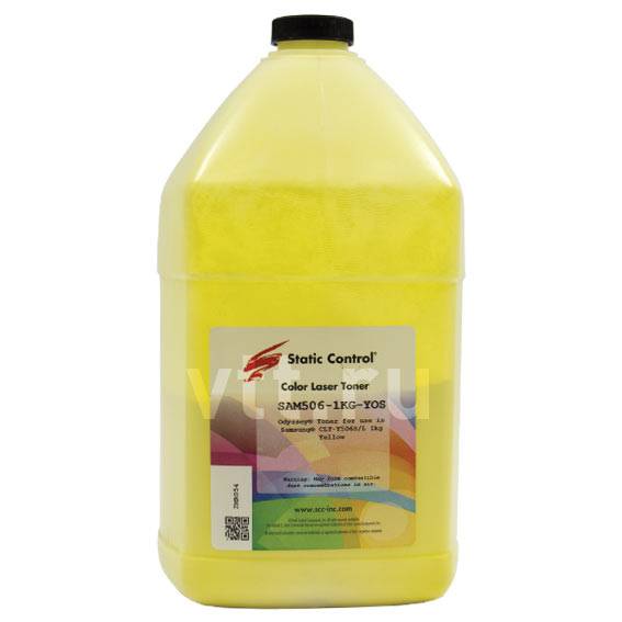 Тонер Static Control для CLP-506/504, Y, (Odyssey), 1 кг, флакон — для бизнеса и офиса