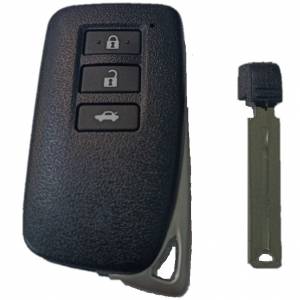Корпус смарт ключа LEXUS 3 кнопки + вставка TOY48 (одностор), c лого ( под плату XM38 )
