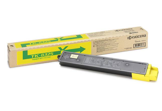 Тонер-картридж TK-8325Y Kyocera TASKalfa 2551ci, 12К (O) жёлтый 1T02NPANL0 — для бизнеса и офиса
