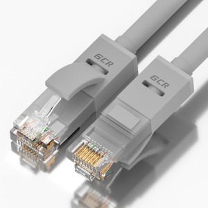GCR Патч-корд прямой 0.6m UTP кат.5e, серый, 24 AWG, литой, ethernet high speed 1 Гбит/с, RJ45, T568B, GCR-LNC03-0.6m Greenconnect RJ45(m) - RJ45(m) Cat. 5e UTP  1м серый