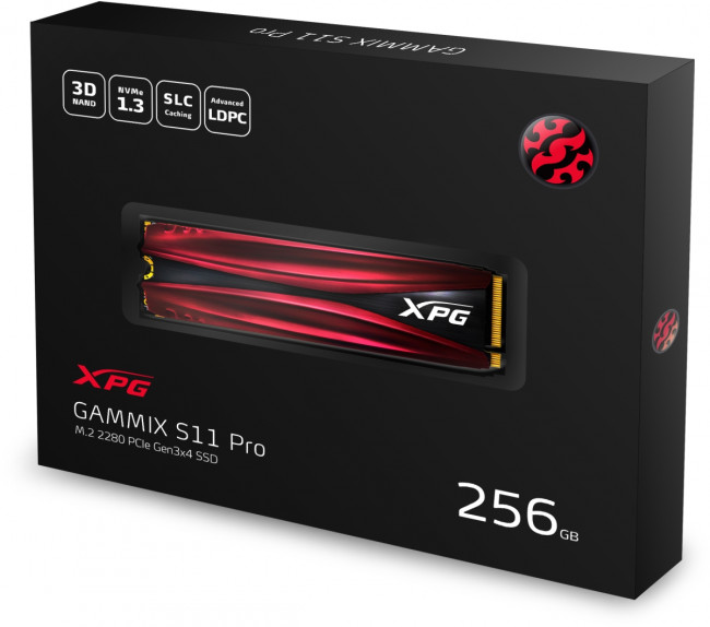 Твердотельный накопитель XPG GAMMIX S11 Pro AGAMMIXS11P-256GT-C — для бизнеса и офиса