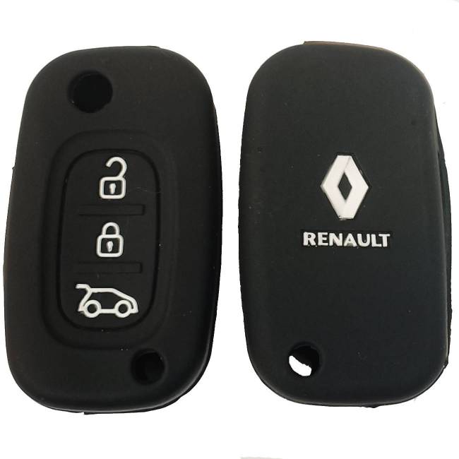 Чехол силиконовый выкидного ключа RENAULT 3 кнопки (с лого) — для бизнеса и офиса