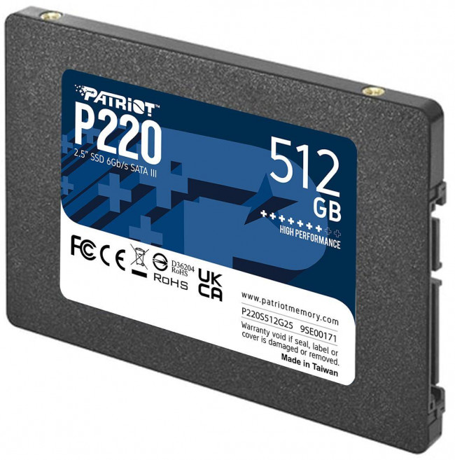 Накопитель SSD Patriot P220S512G25 — для бизнеса и офиса