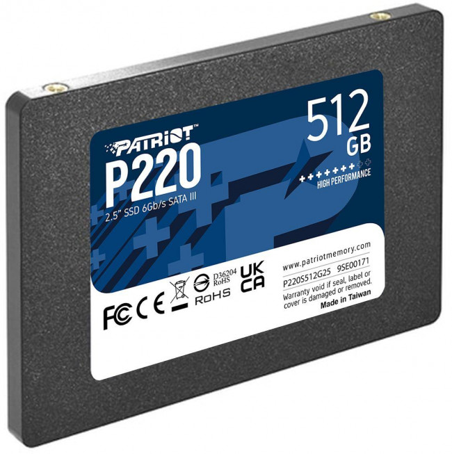 Накопитель SSD Patriot P220S512G25 — для бизнеса и офиса