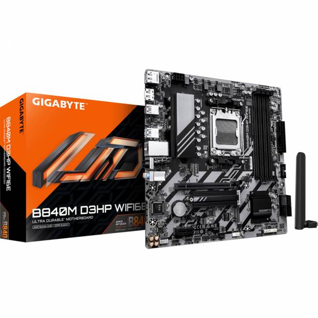 Материнская плата Gigabyte B840M D3HP WF6E — для бизнеса и офиса