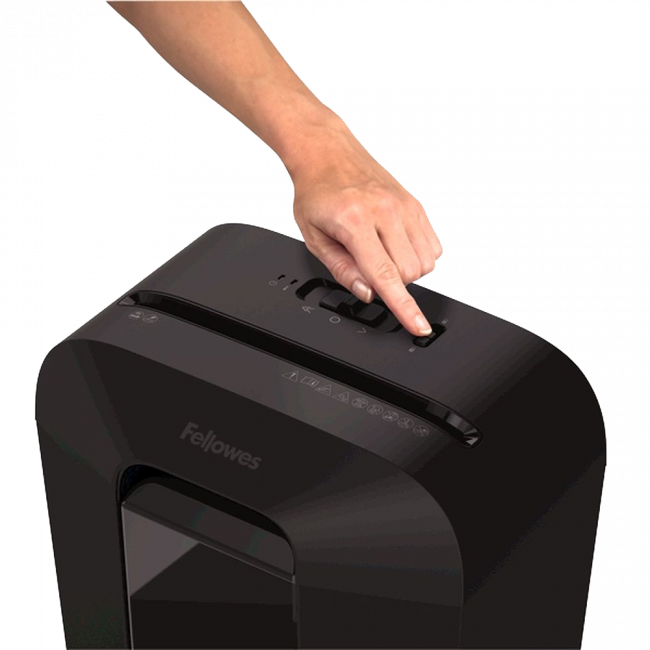 Шредер Fellowes® Powershred® LX70, DIN P-4, 4х37мм, 11 лст., 18 лтр., уничт.: скрепки,скобы,карты Шредер Fellowes Powershred LX70 FS-44075 — для бизнеса и офиса