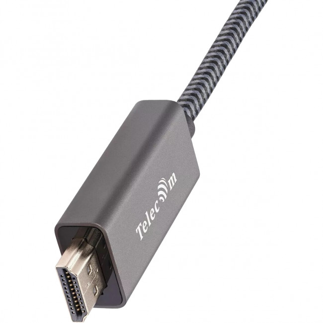 Кабель DisplayPort M-> HDMI M 4K@60Hz 1.8m Telecom,оплетка (TA561M-1.8M) Кабель-переходник Telecom DisplayPort M/HDMI M (TA561M-1.8M)