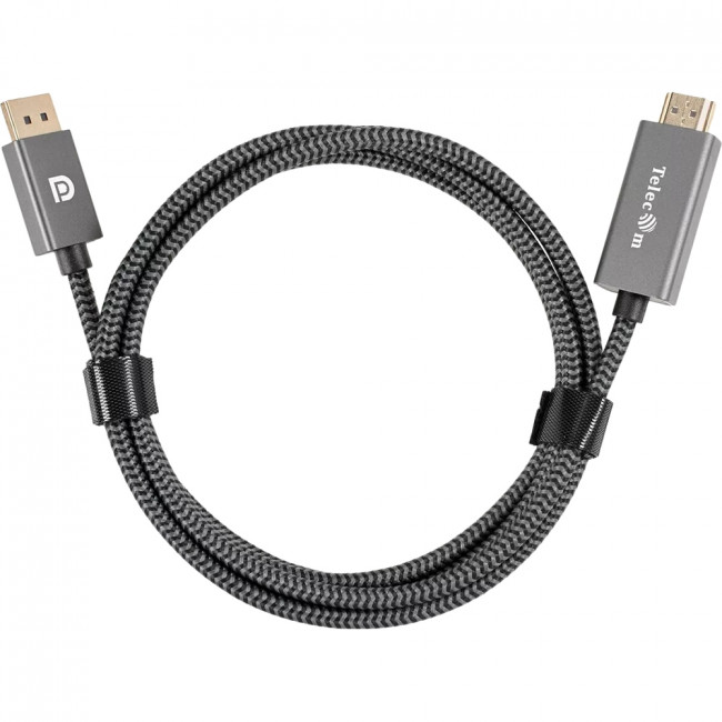 Кабель DisplayPort M-> HDMI M 4K@60Hz 1.8m Telecom,оплетка (TA561M-1.8M) Кабель-переходник Telecom DisplayPort M/HDMI M (TA561M-1.8M)